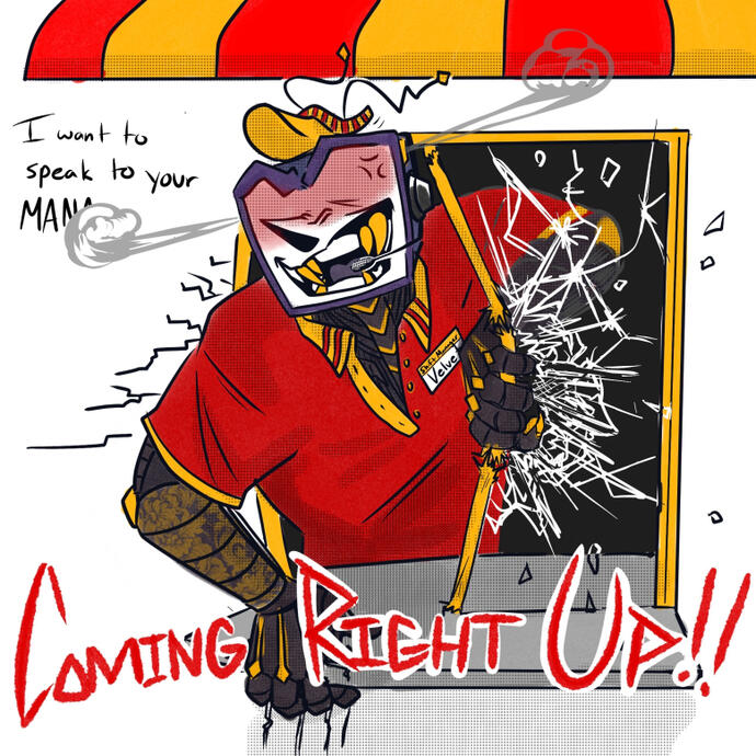 He should NOT work in fast food